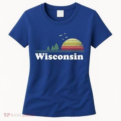 Retro Wisconsin State Park Wi Home Design Cute Gift Women's T-Shirt