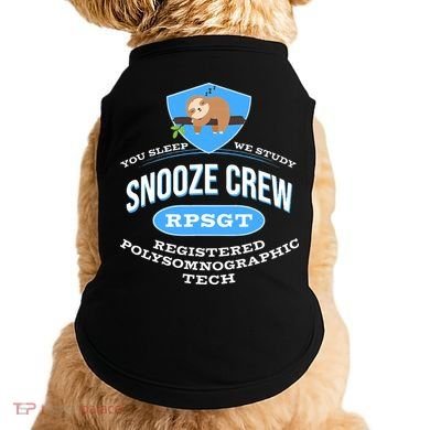 RPSGT Wee Sloth Snooze Crew Registered PolySomnoGraphic Tech Doggie Tank
