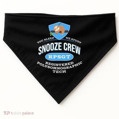 RPSGT Wee Sloth Snooze Crew Registered PolySomnoGraphic Tech USA-Made Doggie Bandana