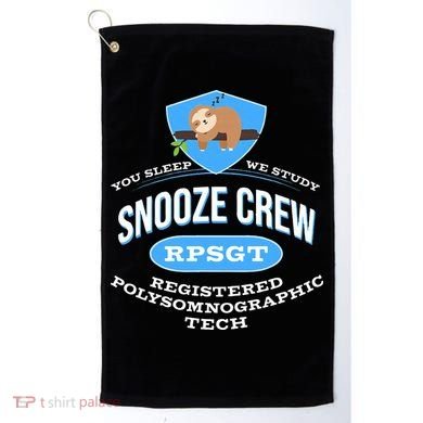 RPSGT Wee Sloth Snooze Crew Registered PolySomnoGraphic Tech Golf Towel
