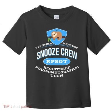 RPSGT Wee Sloth Snooze Crew Registered PolySomnoGraphic Tech Toddler T-Shirt