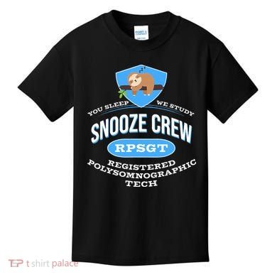 RPSGT Wee Sloth Snooze Crew Registered PolySomnoGraphic Tech Kids T-Shirt