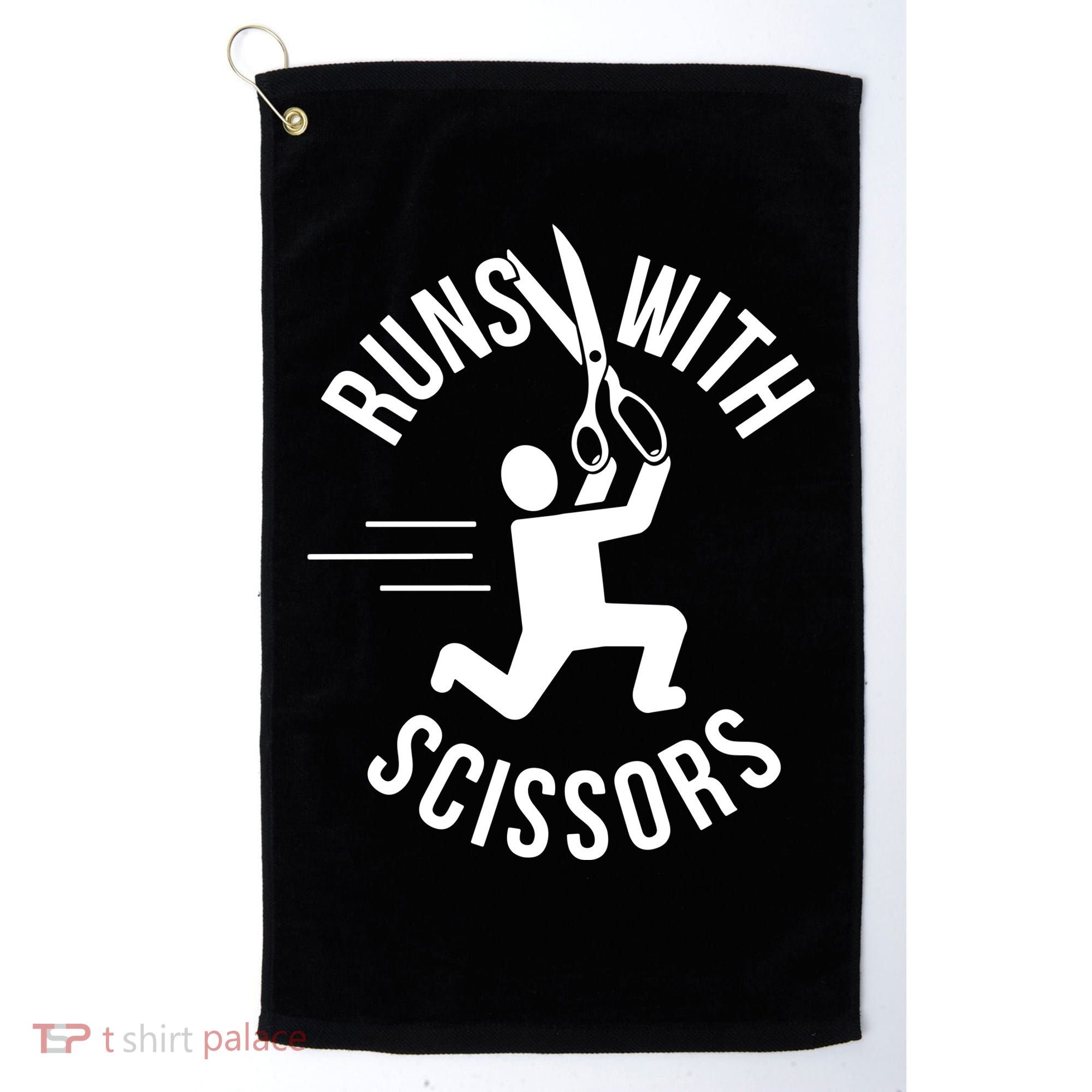 Runs With Scissors Golf Towel