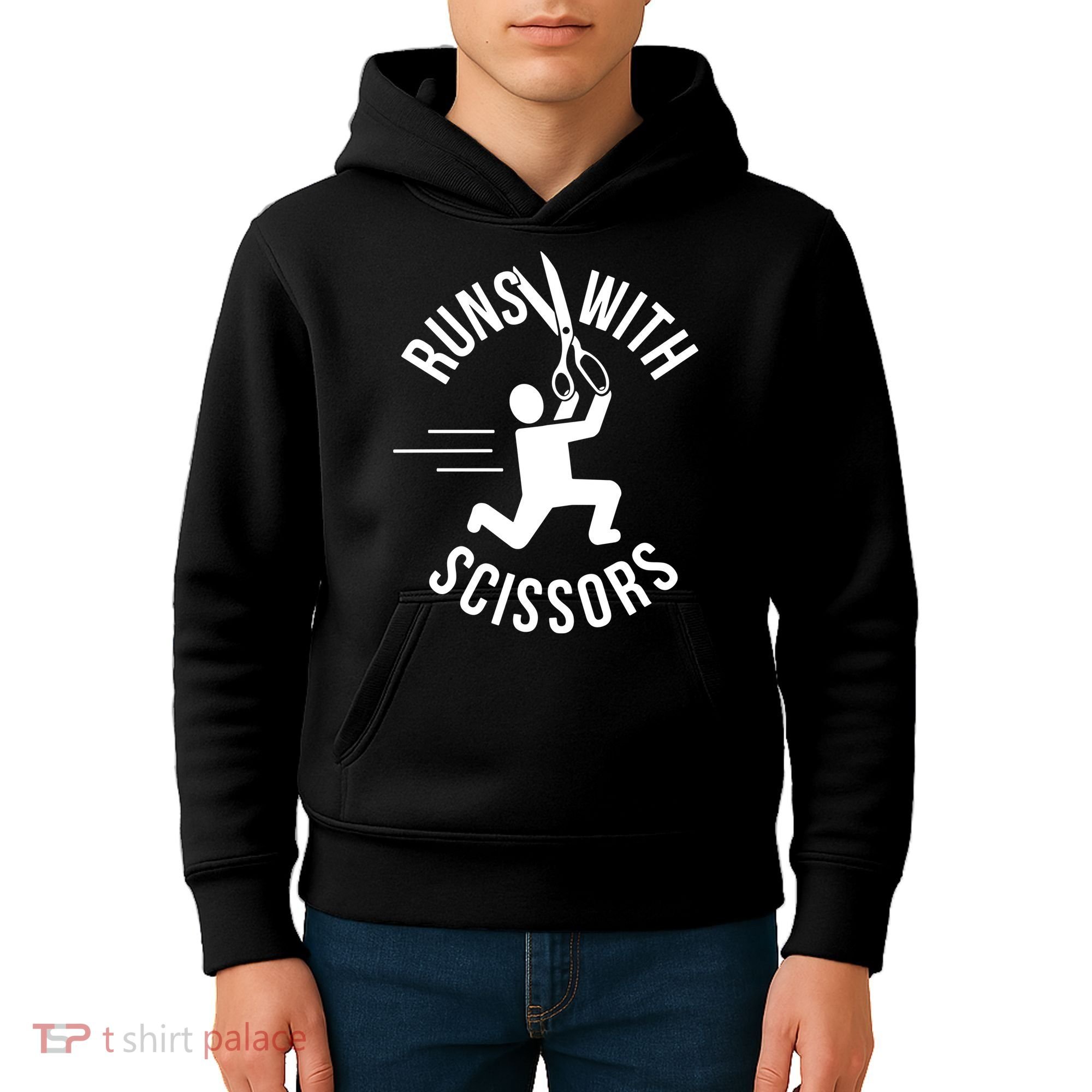 Runs With Scissors Kids Hoodie
