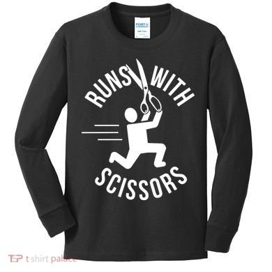 Runs With Scissors Kids Long Sleeve Shirt