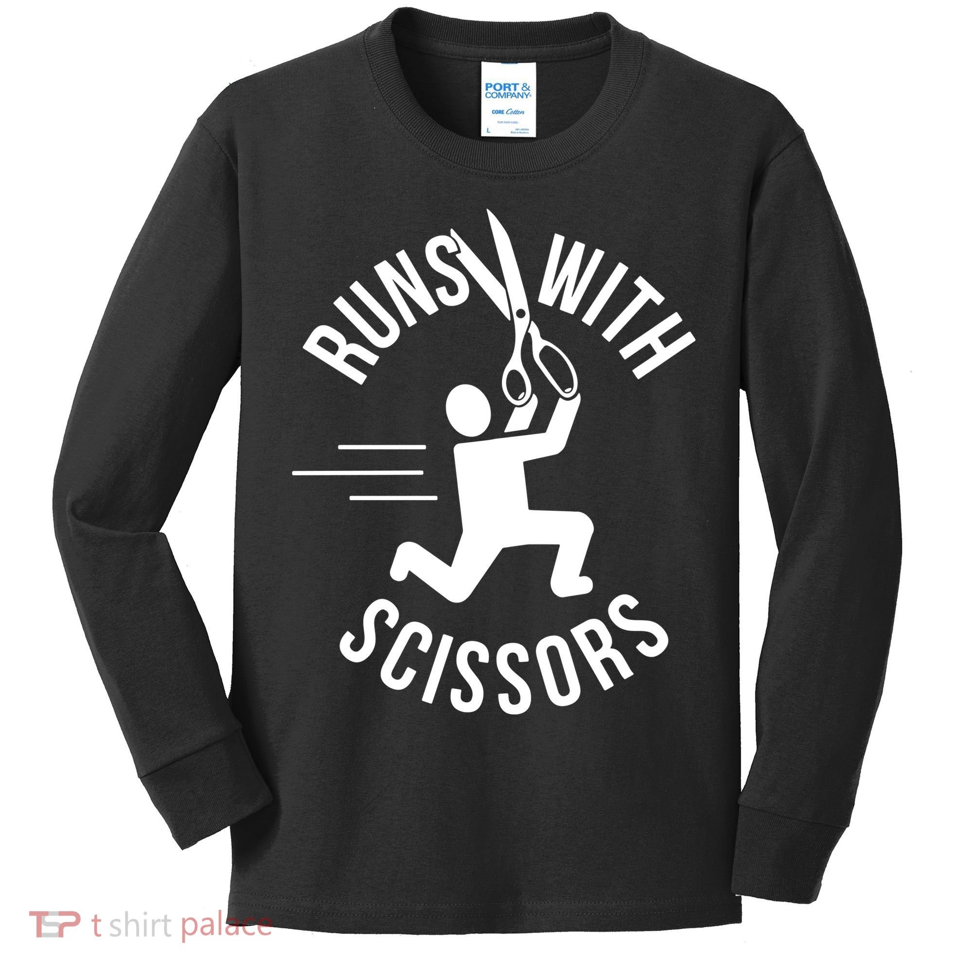 Runs With Scissors Kids Long Sleeve Shirt
