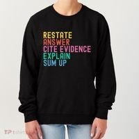 Races Writing Strategy Funny Text Evidence English Teacher Women's Sweatshirt thumb 0