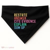 Races Writing Strategy Funny Text Evidence English Teacher USA-Made Doggie Bandana thumb 0