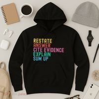Races Writing Strategy Funny Text Evidence English Teacher Hoodie thumb 3