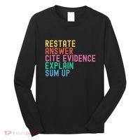 Races Writing Strategy Funny Text Evidence English Teacher Long Sleeve Shirt thumb 0