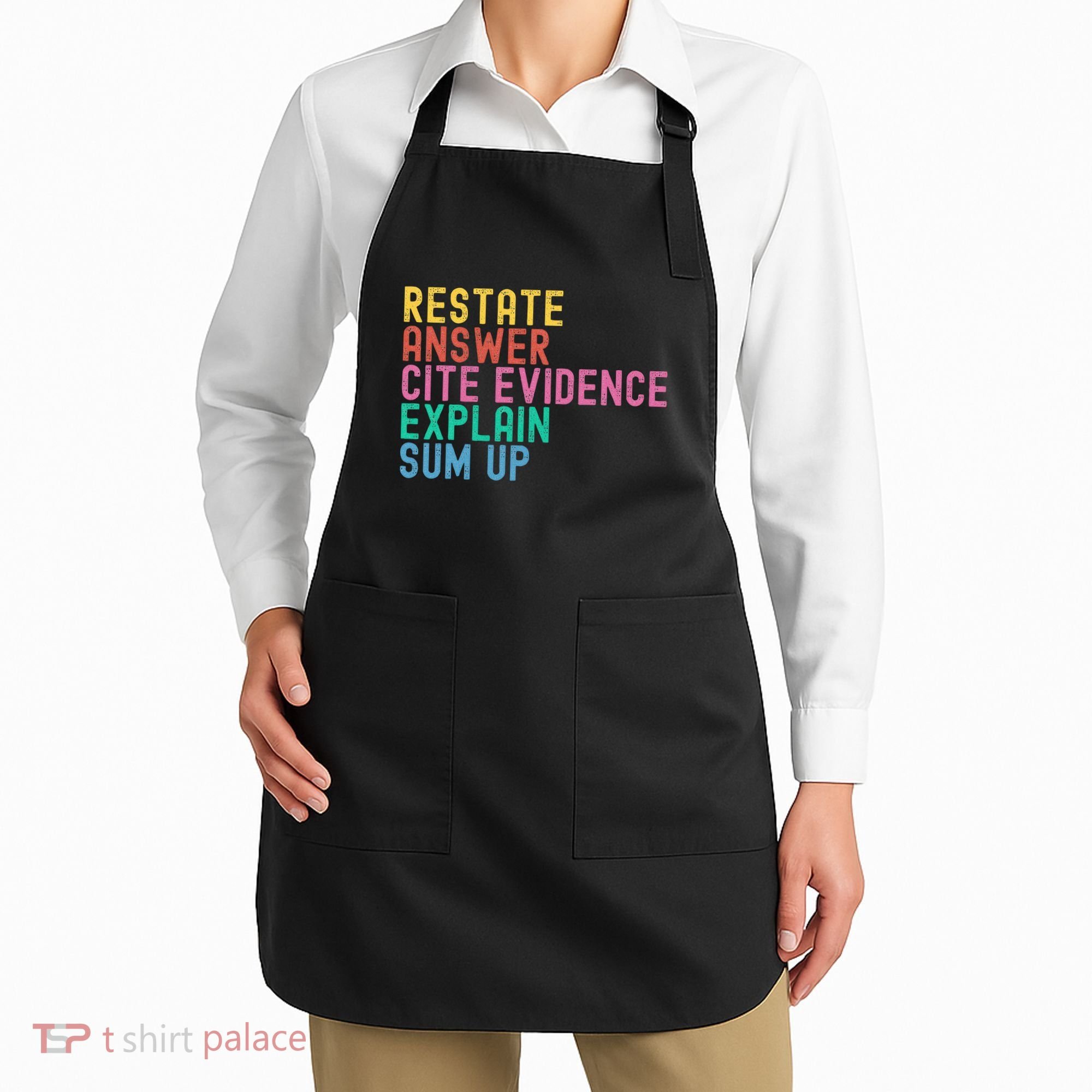 Races Writing Strategy Funny Text Evidence English Teacher Apron