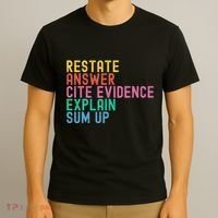 Races Writing Strategy Funny Text Evidence English Teacher T-Shirt thumb 3