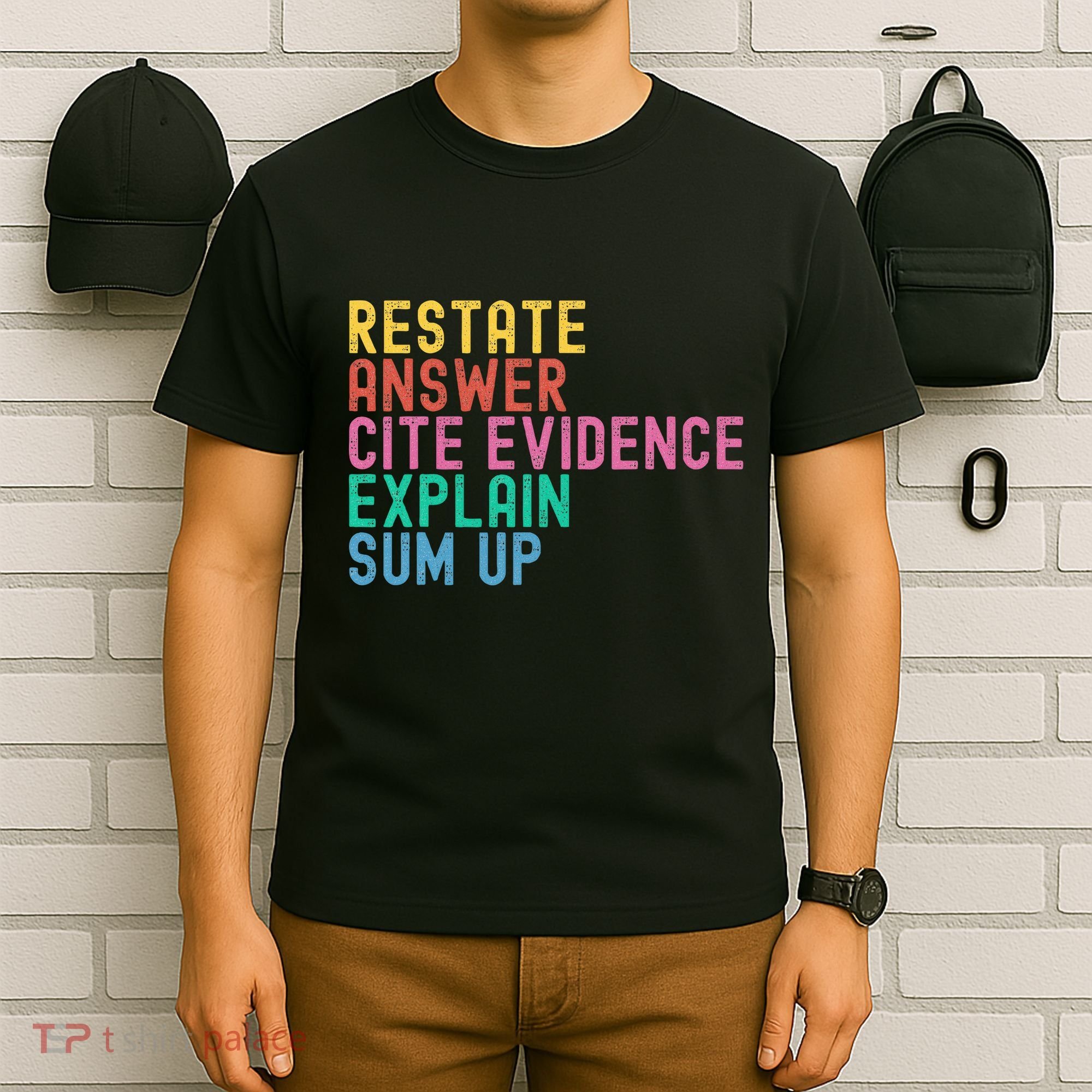 Races Writing Strategy Funny Text Evidence English Teacher T-Shirt