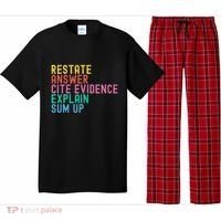Races Writing Strategy Funny Text Evidence English Teacher Pajama Set thumb 0
