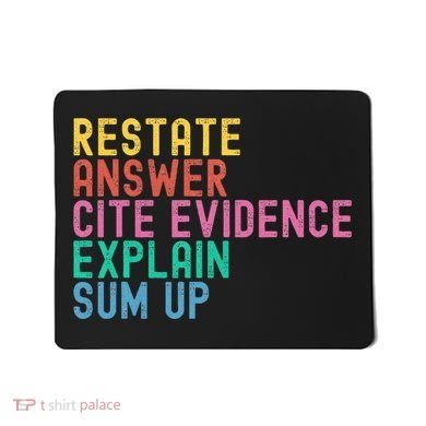 Races Writing Strategy Funny Text Evidence English Teacher Mousepad