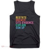 Races Writing Strategy Funny Text Evidence English Teacher Tank Top thumb 0