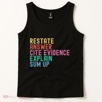 Races Writing Strategy Funny Text Evidence English Teacher Tank Top thumb 2