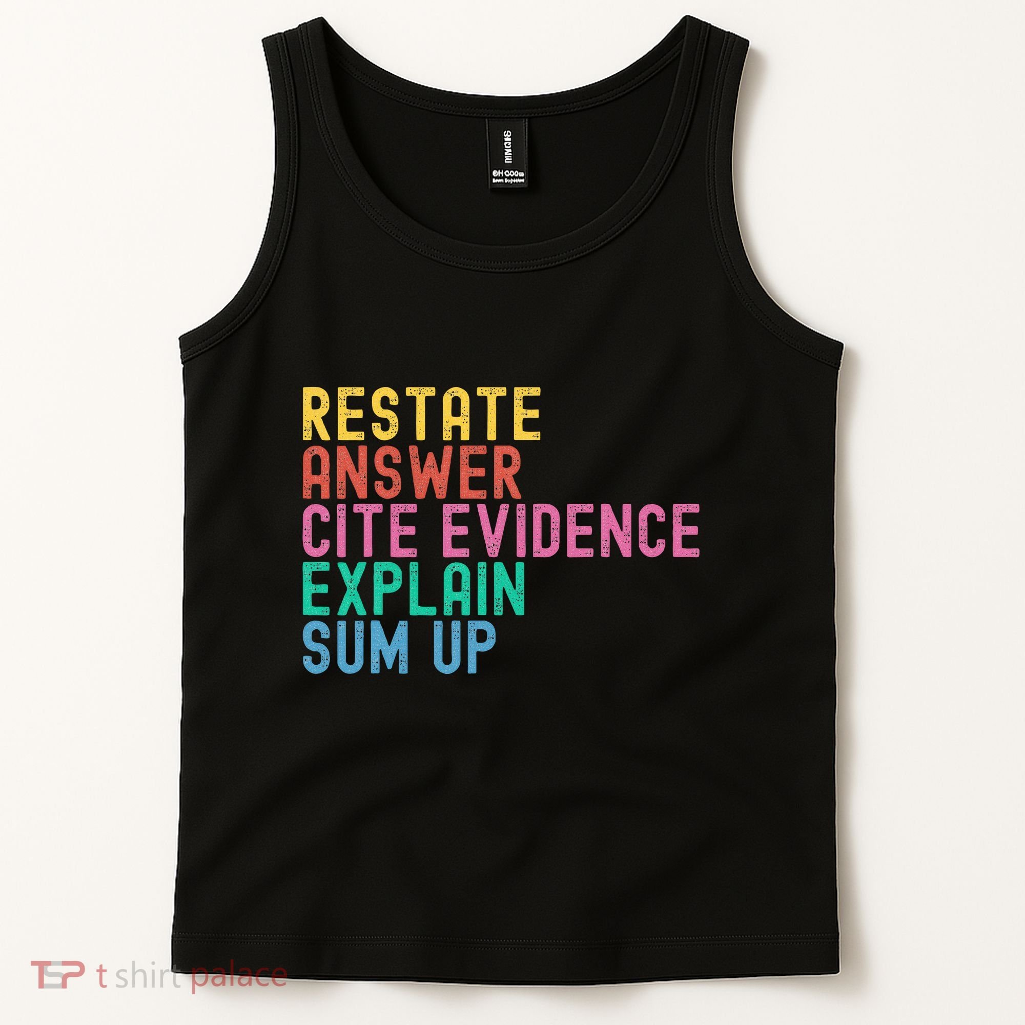 Races Writing Strategy Funny Text Evidence English Teacher Tank Top