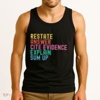 Races Writing Strategy Funny Text Evidence English Teacher Tank Top thumb 3