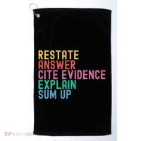 Races Writing Strategy Funny Text Evidence English Teacher Golf Towel thumb 0