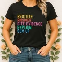 Races Writing Strategy Funny Text Evidence English Teacher Women's T-Shirt thumb 2