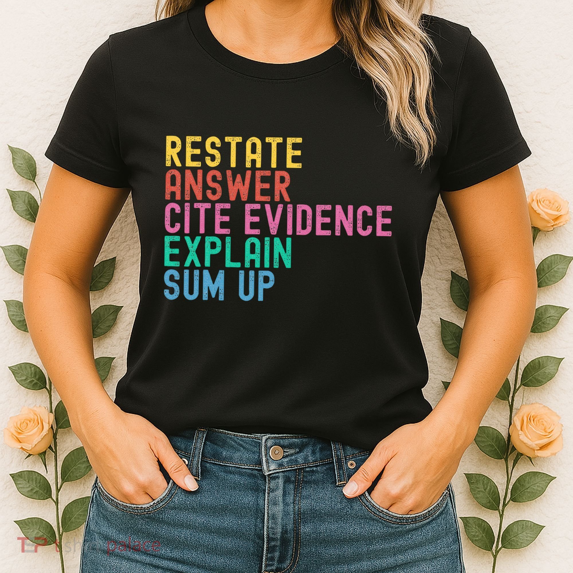 Races Writing Strategy Funny Text Evidence English Teacher Women's T-Shirt