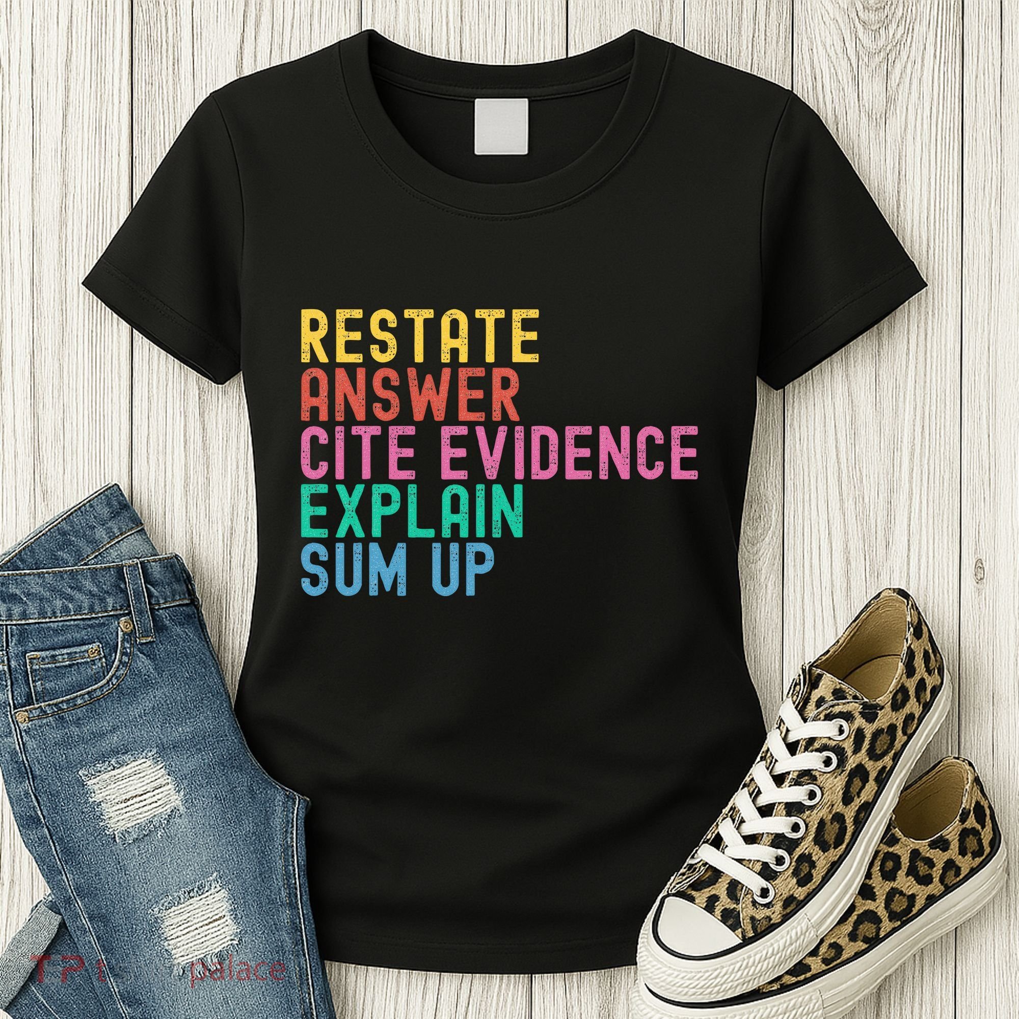 Races Writing Strategy Funny Text Evidence English Teacher Women's T-Shirt