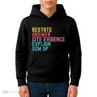 Races Writing Strategy Funny Text Evidence English Teacher Kids Hoodie thumb 4