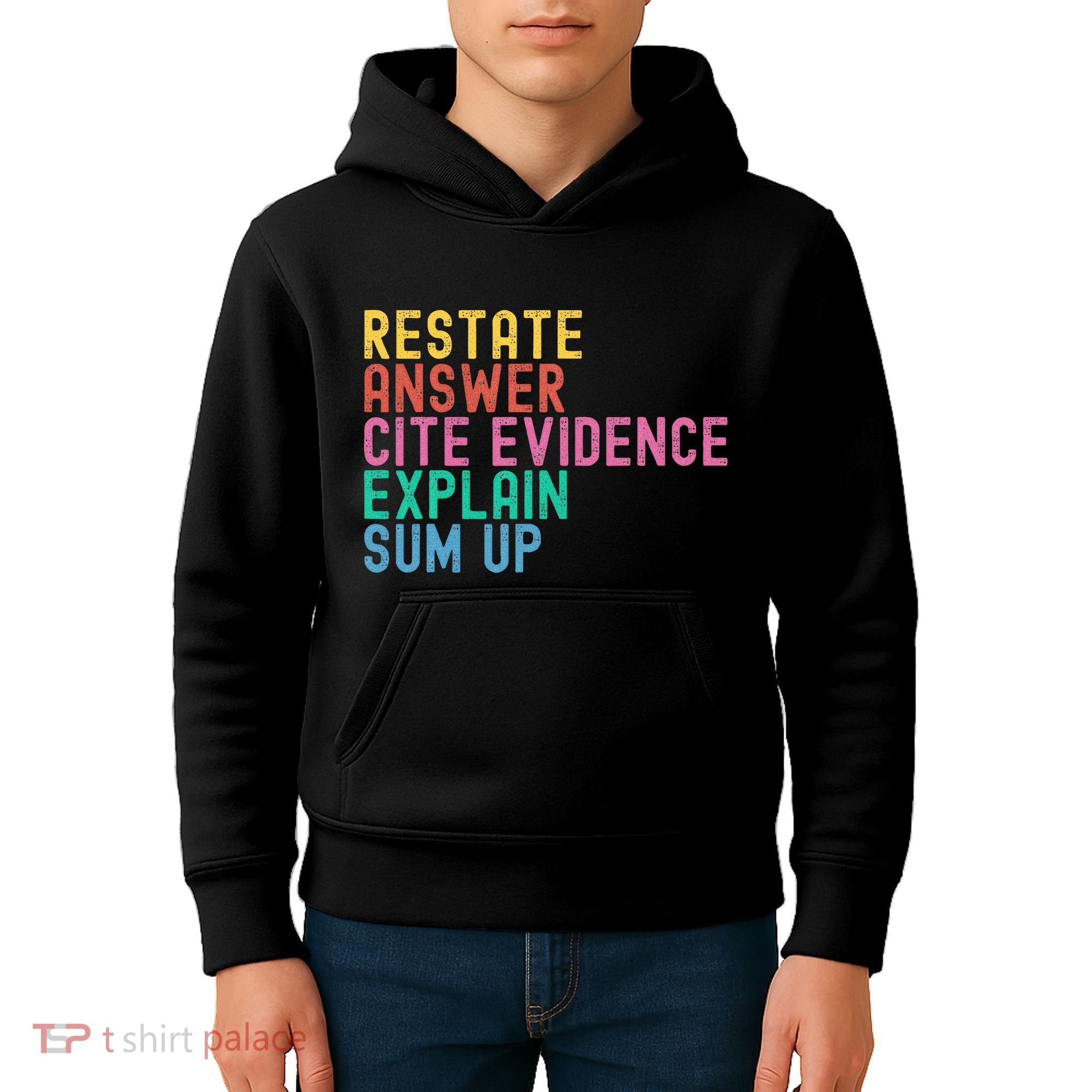 Races Writing Strategy Funny Text Evidence English Teacher Kids Hoodie