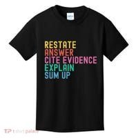 Races Writing Strategy Funny Text Evidence English Teacher Kids T-Shirt thumb 0