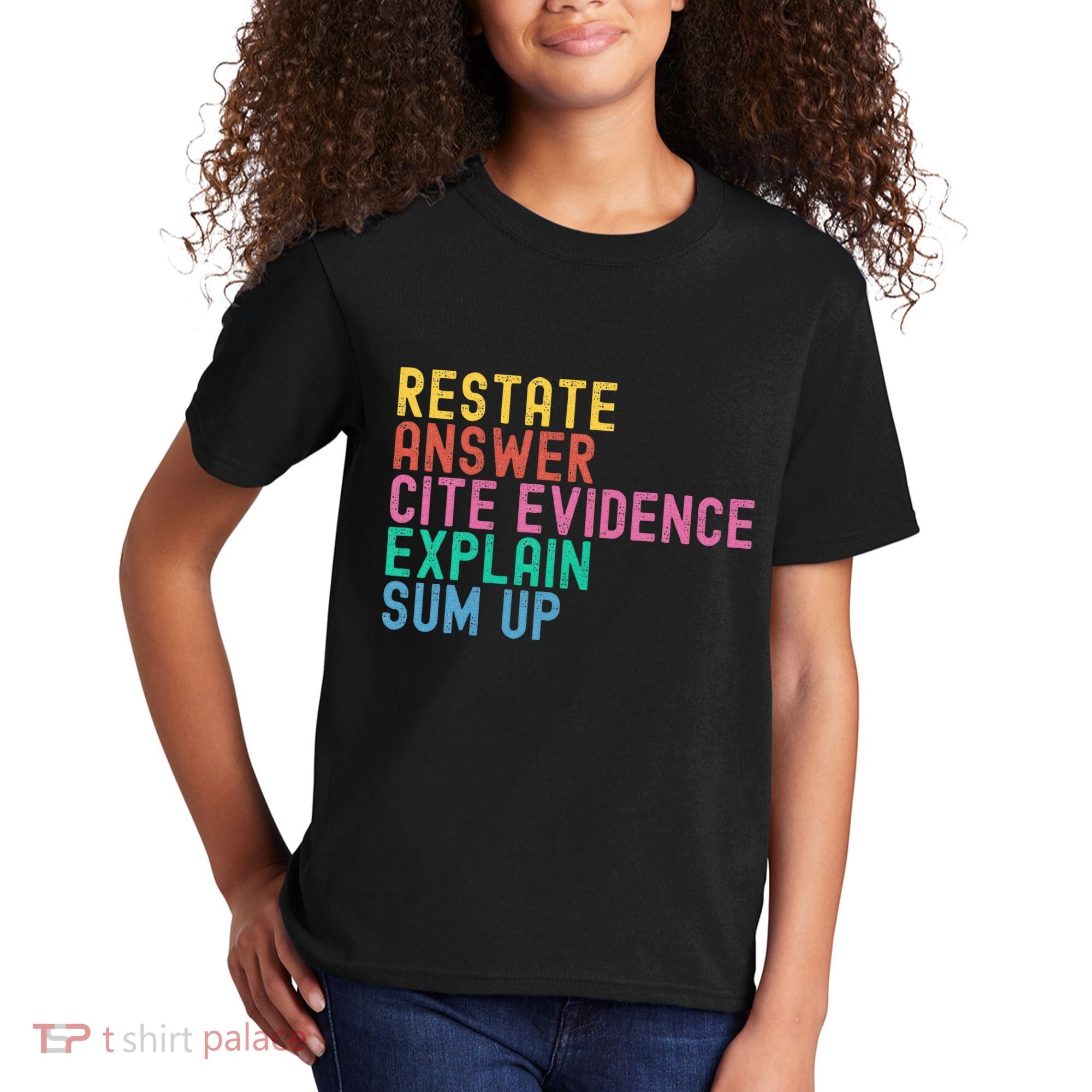Races Writing Strategy Funny Text Evidence English Teacher Kids T-Shirt
