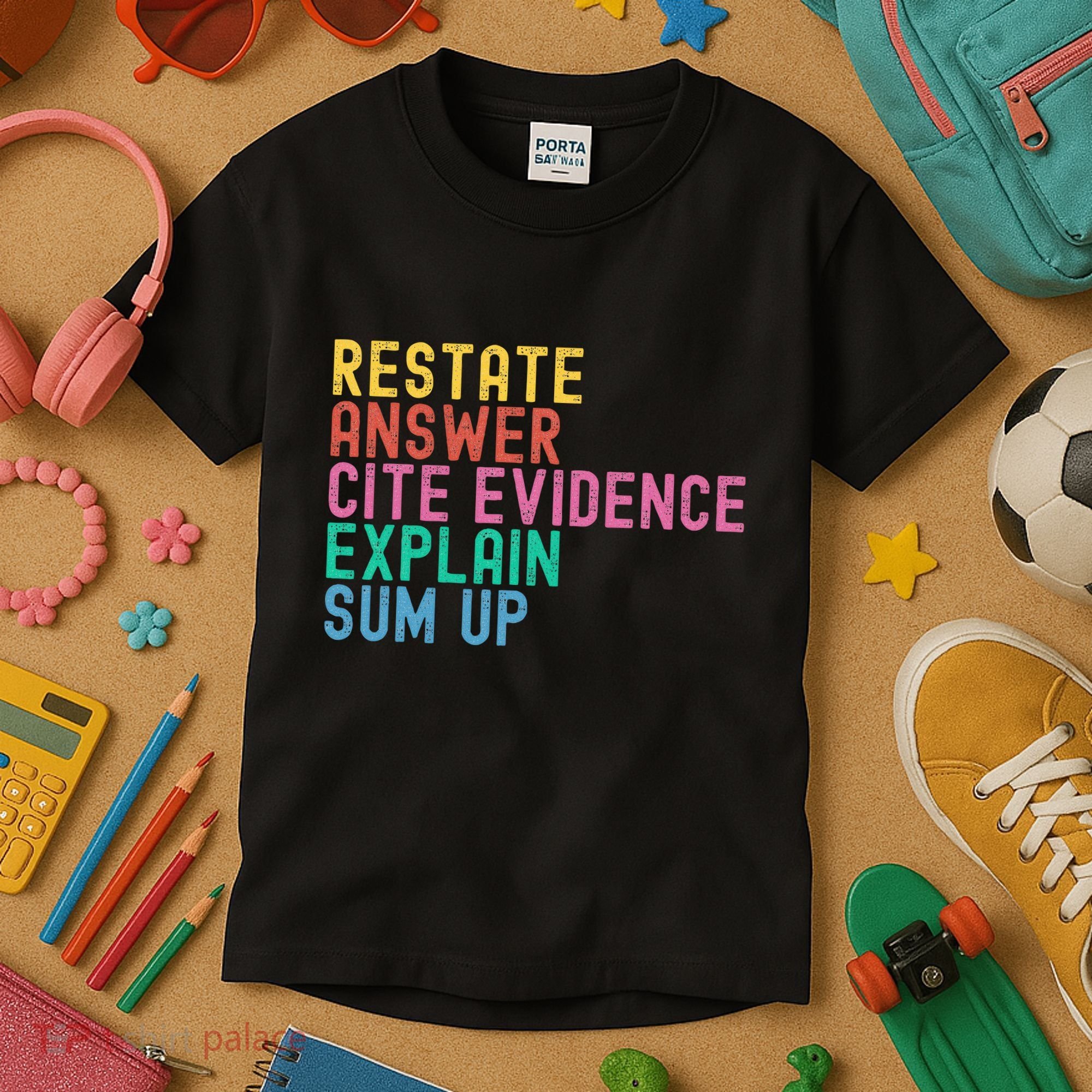Races Writing Strategy Funny Text Evidence English Teacher Kids T-Shirt