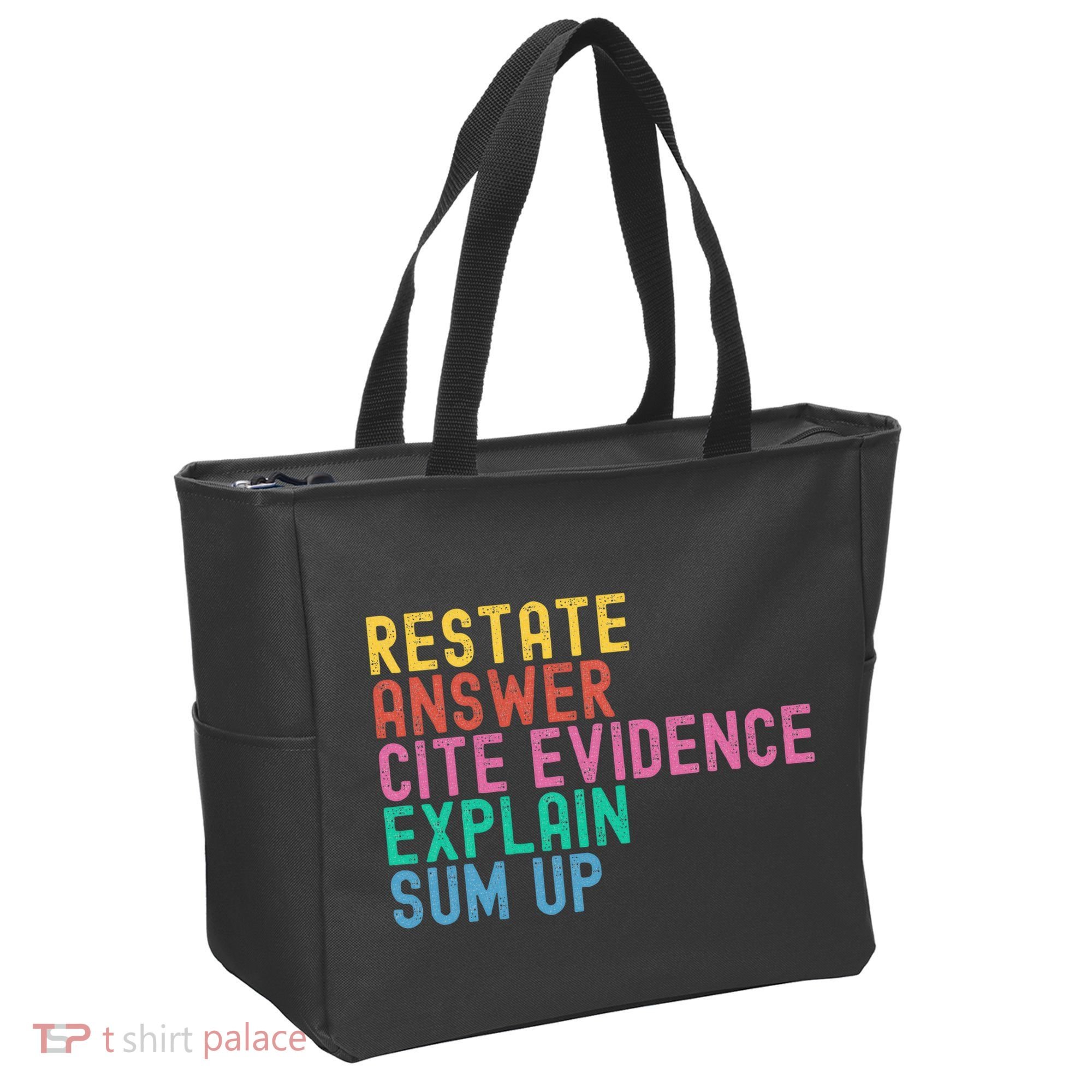 Races Writing Strategy Funny Text Evidence English Teacher Tote Bag