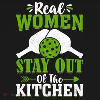 Real Women Stay Out Of The Kitchen Pickleball Gift For Pickleball Player Women's Hoodie thumb 2