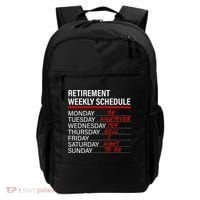 Retirement Weekly Schedule Retirement Life Funny Retirement Backpack thumb 0