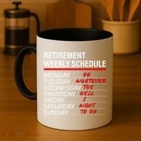 Retirement Weekly Schedule Retirement Life Funny Retirement Coffee Mug thumb 4