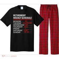 Retirement Weekly Schedule Retirement Life Funny Retirement Pajama Set thumb 0