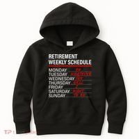 Retirement Weekly Schedule Retirement Life Funny Retirement Kids Hoodie thumb 0