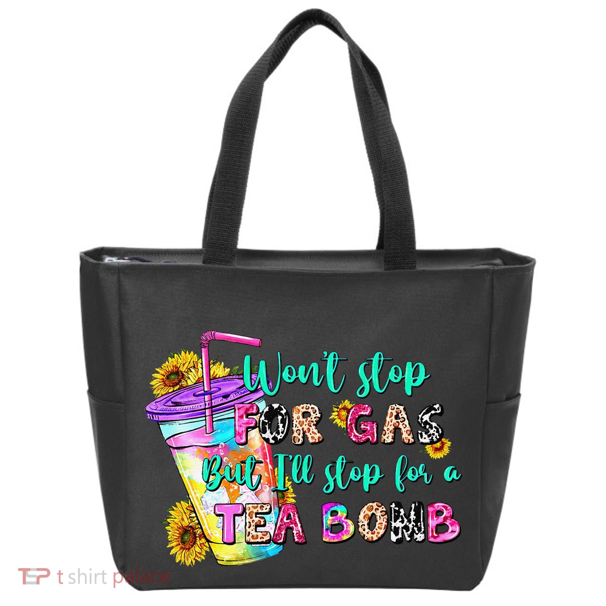Retro WonT Stop For Gas But ILl Stop For A Tea Bomb Tote Bag