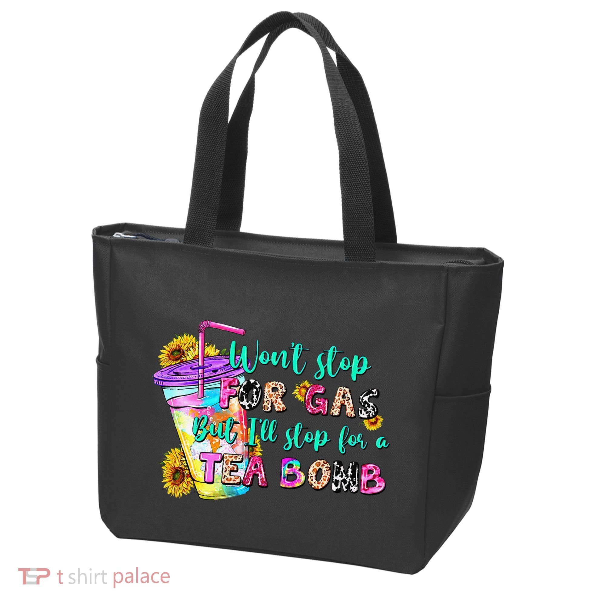 Retro WonT Stop For Gas But ILl Stop For A Tea Bomb Tote Bag