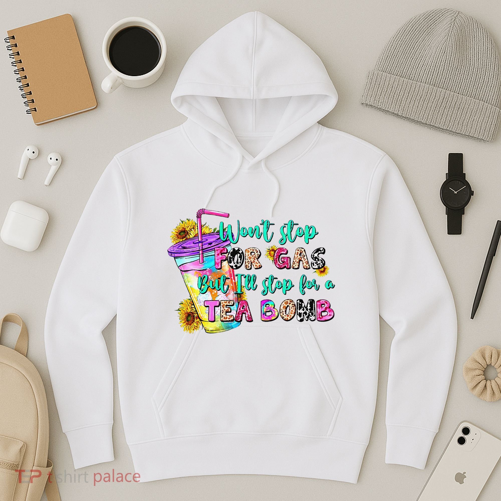 Retro WonT Stop For Gas But ILl Stop For A Tea Bomb Hoodie