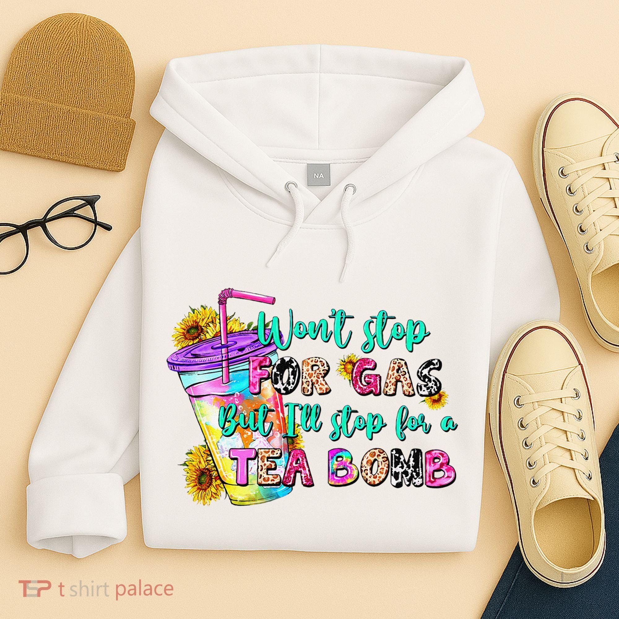 Retro WonT Stop For Gas But ILl Stop For A Tea Bomb Hoodie