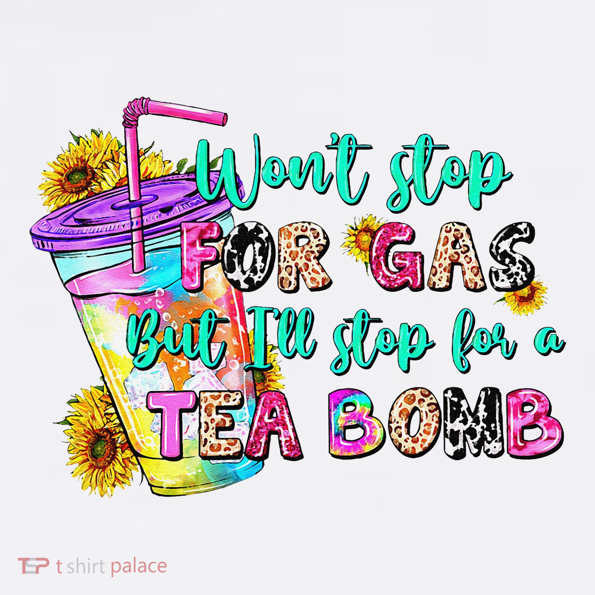 Retro WonT Stop For Gas But ILl Stop For A Tea Bomb Kids Sweatshirt
