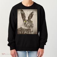 Retro Who The F_ck Is Alice Funny Rabbit  Women's Sweatshirt thumb 0