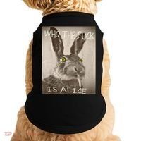 Retro Who The F_ck Is Alice Funny Rabbit  Doggie Tank thumb 0