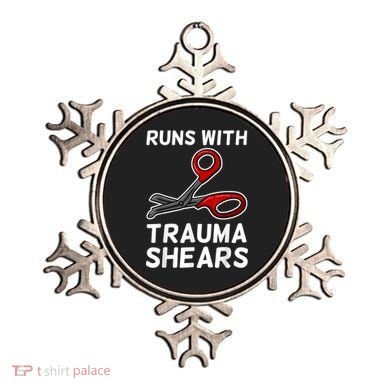 Runs With Trauma Shears EMT Emergency Medical Technician EMS Ornament