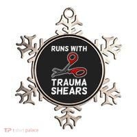Runs With Trauma Shears EMT Emergency Medical Technician EMS Ornament thumb 0
