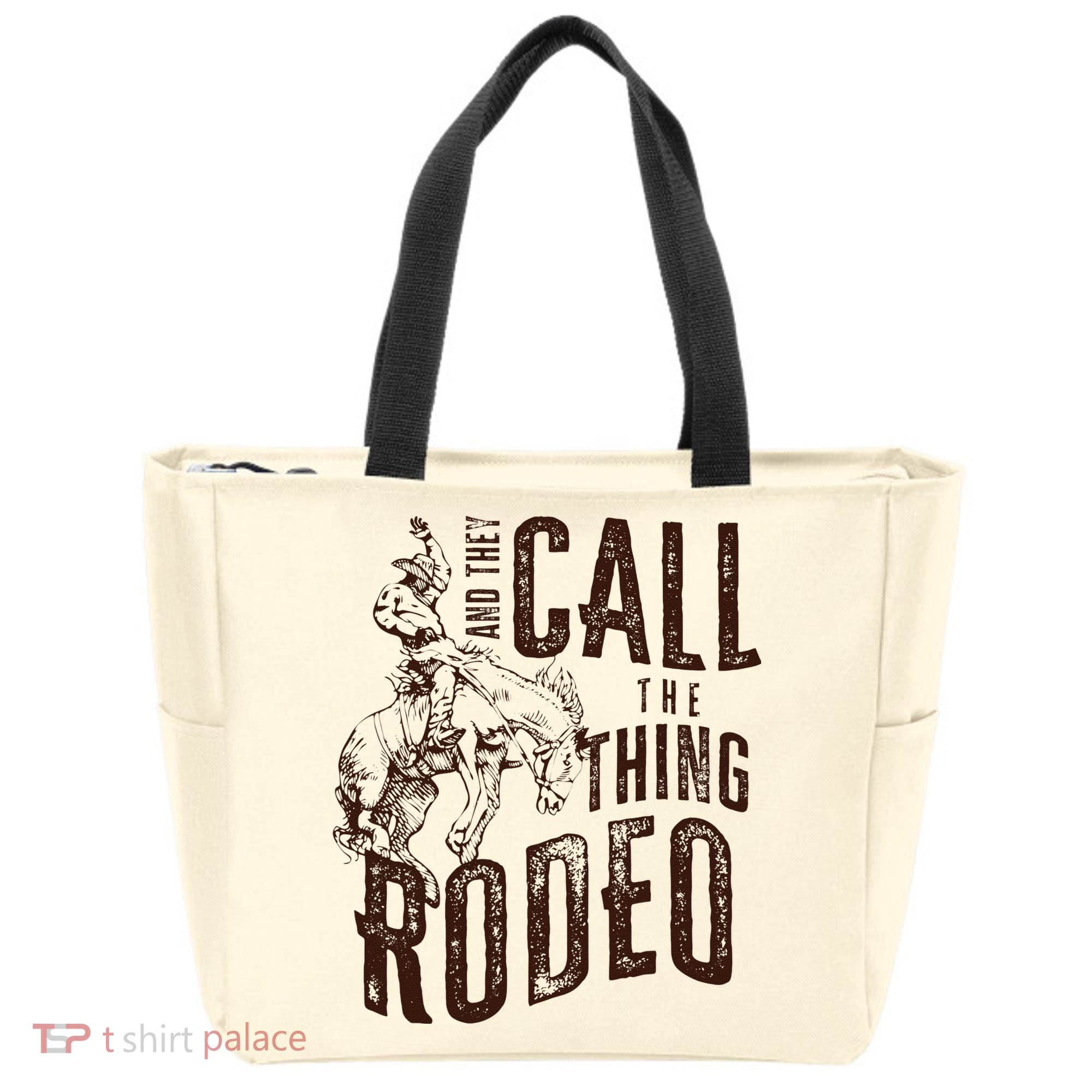 Retro Western They Call The Thing Rodeo Cowboy Howdy Tote Bag