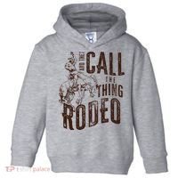 Retro Western They Call The Thing Rodeo Cowboy Howdy Toddler Hoodie thumb 0