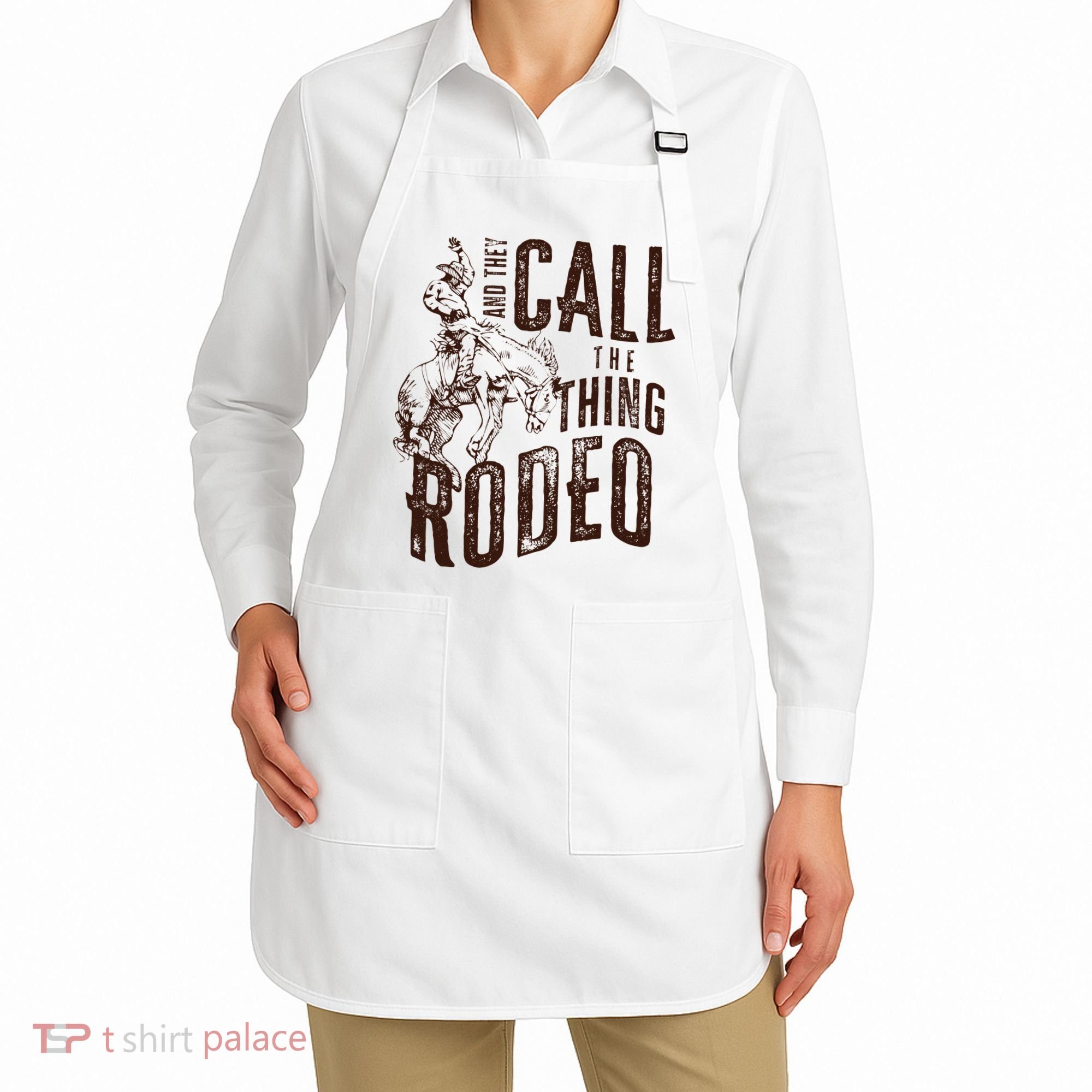 Retro Western They Call The Thing Rodeo Cowboy Howdy Apron